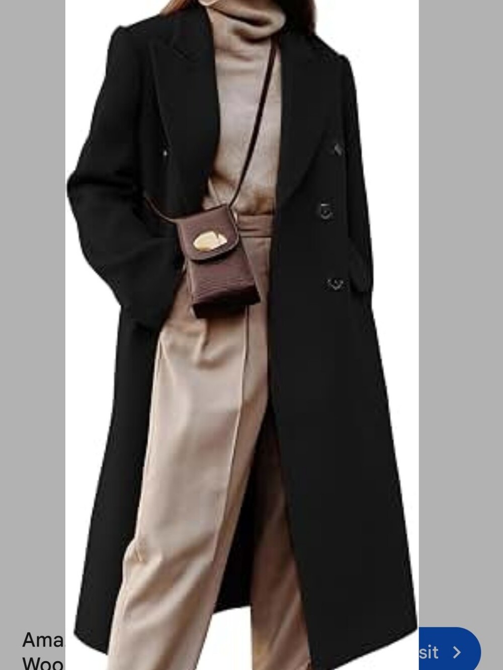 Pendleton Double Breasted Long Wool Cashmere Blend Coat